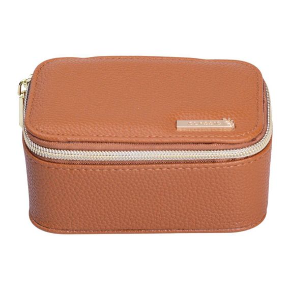 Скринька для прикрас з еко шкіри на блискавці міні органайзер для ювелірних виробів HP-5-26BR | Зображення 3