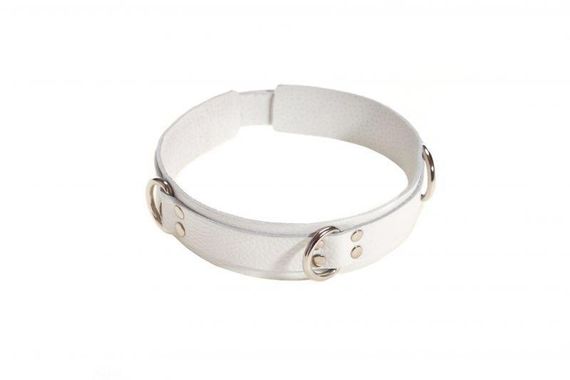 Нашийник Slave Leather Collar White Sex Aura