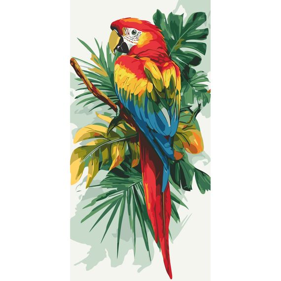 Картина за номерами "Яскравий ара" 11721-AC 40х80 см