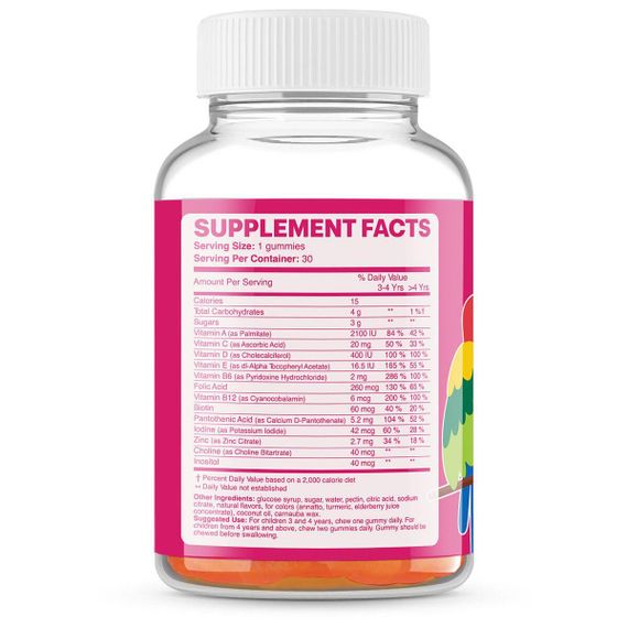 Комплекс мультивітамінів та мінералів для дітей, Multivitamin for kids, Apnas Natural, 30 жувальних пастилок | Зображення 1