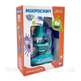 Детский микроскоп SK 0006(Turquoise) свет, 19,5 см, 2 пробирки, стекло