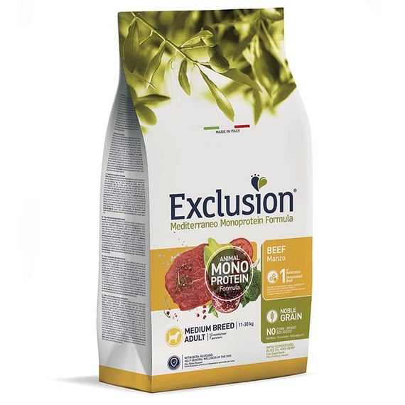 Сухий корм Exclusion Adult Beef Medium Breed для дорослих собак середніх порід 12 кг
