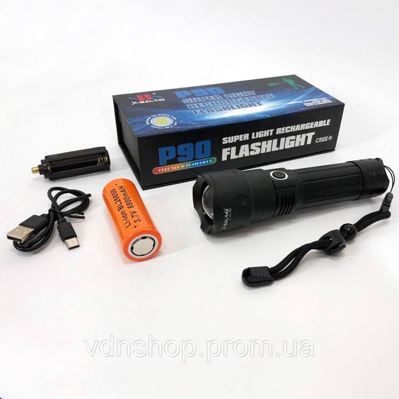 Компактный портативный фонарь, Усиленный ручной фонарик, Мощный светодиодный фонарь UZ-48 | Зображення 1