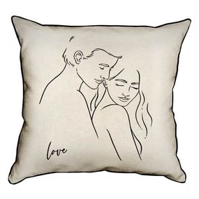Подушка с мешковины Ніжно кохаю 45x45 см (45PHB_21L008)