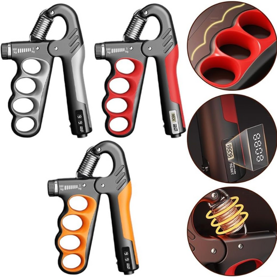 Еспандер кистьовий з лічильником пружинне регульоване навантаження 5-105 кг, еспандер для рук | Зображення 8