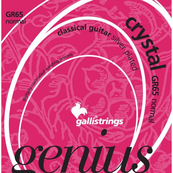 Струни для класичної гітари Gallistrings GR65 (.029-.044), Crystal, ProCoated, NORMAL, Silver