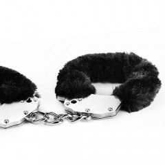 Наручники - Fetish Pleasure Fluffy Hand Cuffs Black Sex Aura | Зображення 4