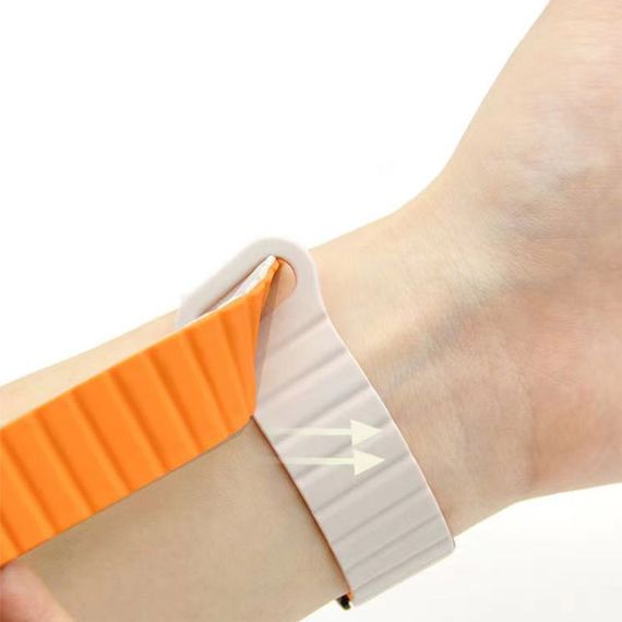 Ремінець Dual-color Magnetic для Xiaomi Mi Band 9/8/10 White / Orange | Зображення 4