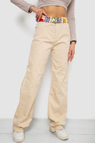 Джинси жіночі, колір світло-бежевий, 250R00160