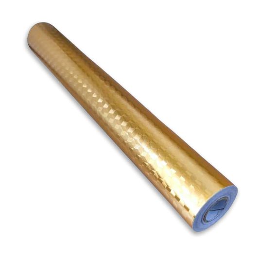 Самоклеюча плівка 3д куби золото 0,40х10м SW-00000792 | Зображення 3