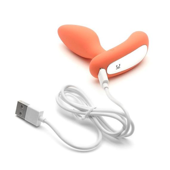 Вібропробка і масажер простати 2-в-1 KISTOY Gordon Orange з пультом ДК, гнучка ніжка | Зображення 6