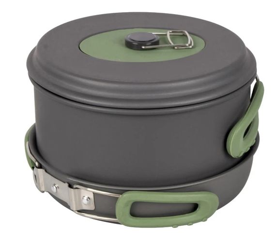 Набір посуду Bo-Camp Explorer 4 Pieces 19 Hard Anodized Grey/Green (2200241) (DAS302733) | Зображення 6