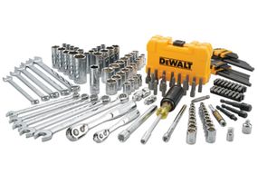 Набір головок, біт, шестигранних та накидних ключів DeWalt 1/4 та 3/8 142 предмети (DWMT73802-1)