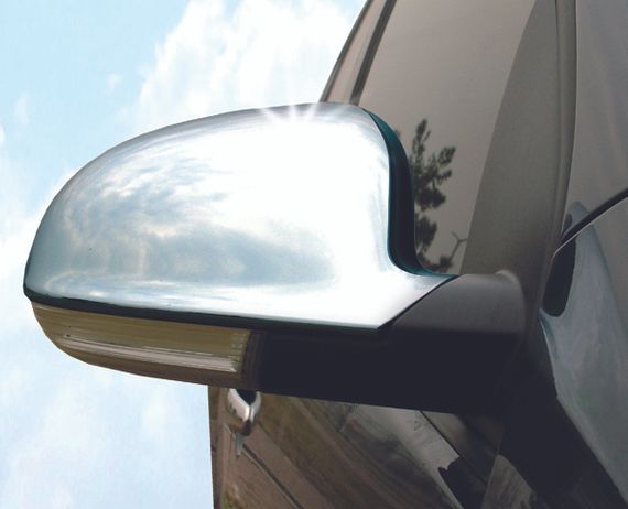 Накладки на зеркала (SW, шт, нерж.) OmsaLine - Итальянская нержавейка для Volkswagen Golf 6