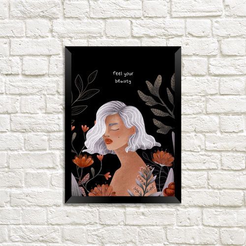 Постер у рамці Feel your beauty A5 (MT5_21M004_BL)