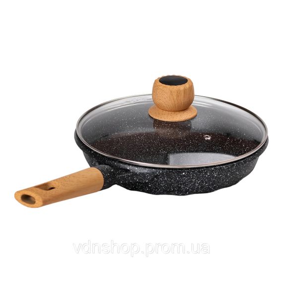 Мармурова алюмінієва сковорода з антипригарним покриттям Ø 24 см чорна MGC HP-4-423B | Зображення 4