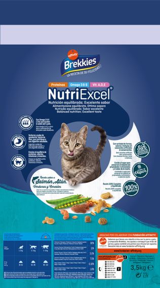 Сухий корм з тунцем та лососем для котів Brekkies Cat Salmon and Tuna, 3.5 кг | Зображення 1