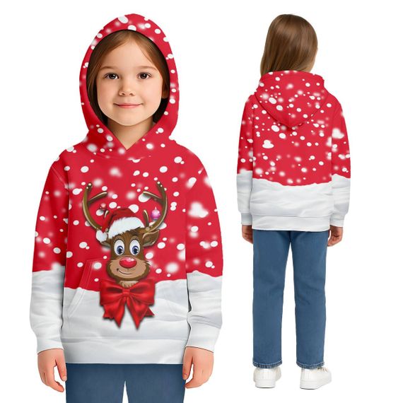 Худи детское с 3D принтом Merry Reindeer 31784 146 см | Зображення 1