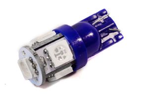 Светодиодная лампа AllLight T10  5 диодов 5050 W2,1x9,5d 12V BLUE