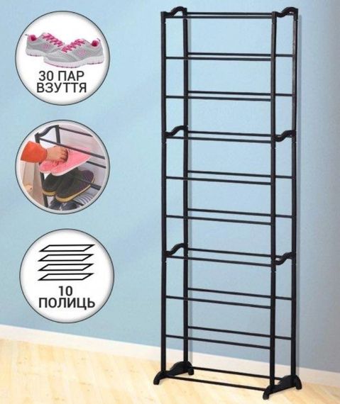 Полиця для взуття Amazing Shoe Rack 10 полиць, 30 пар XPRO 8001 12 (MER-14967_277) | Зображення 6