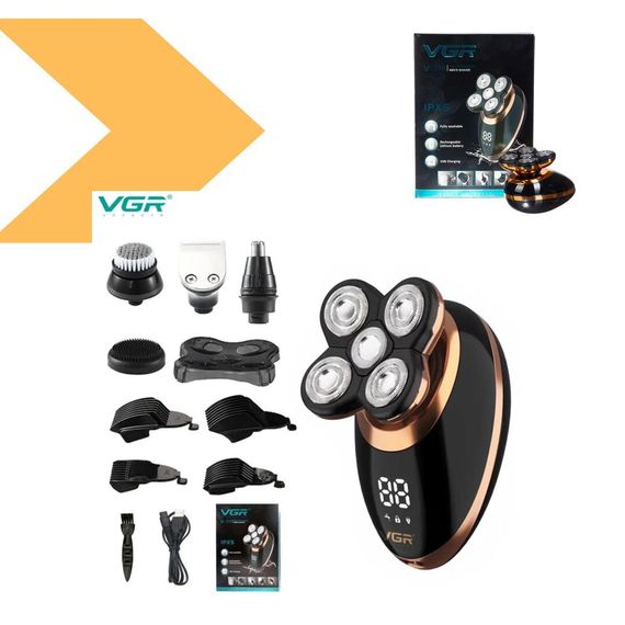 Багатофункціональна акумуляторна бритва VGR V-316 5 в 1 Водонепроникна з LED дисплеєм (7898_620) | Зображення 1