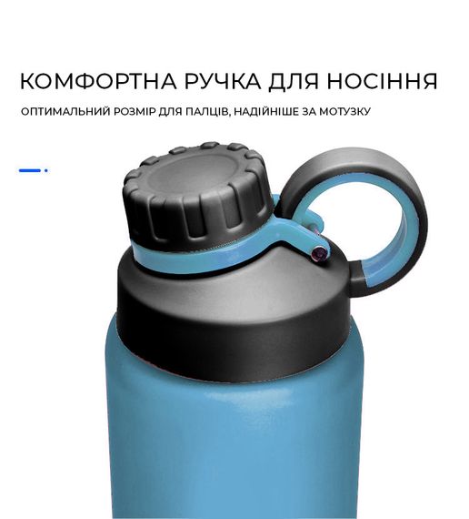 Пляшка для води CASNO 1000 мл KXN-1236 Блакитна | Зображення 2