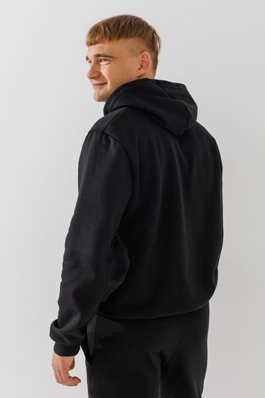 Худі однотонний чоловічий 2108 4XL Чорний shop (2000990748652) | Зображення 4