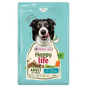 Сухий корм для собак з лососем Happy Life Adult with Salmon 2.5 кг