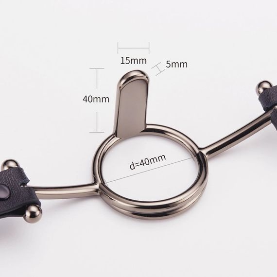 Кляп Roomfun с серебристым кольцом-расширителем, M Sex Aura | Зображення 2