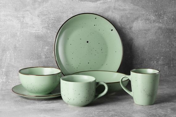 Тарелка обеденная Ardesto Bagheria, 26 см, Pastel green, керамика (AR2926GGC) | Зображення 1