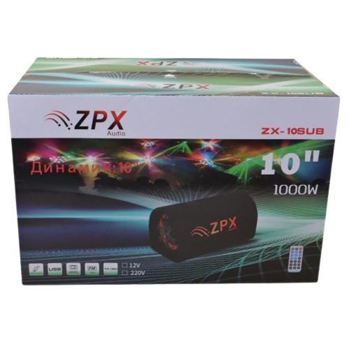Акустична система активний сабвуфер бочка 10 см 1000W ZPX чорний (ZX 10CM_1393) | Зображення 2