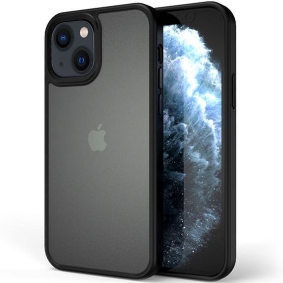 TPU+PC чехол Metal Buttons для Apple iPhone 13 mini (5.4") Черный / Black