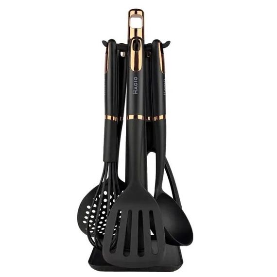 Набір кухонних приладів Magio MG-1126, набір силіконових приладів для кухні, набір нейлонових кухарів | Зображення 6