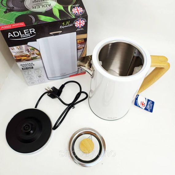 Электрочайник Adler AD 1347 1.7л White | Зображення 1