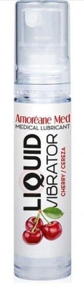 Стимулюючий лубрикант від Amoreane Med: Liquid vibrator-Cherry (рідкий вібратор ), 10 ml Sex Aura