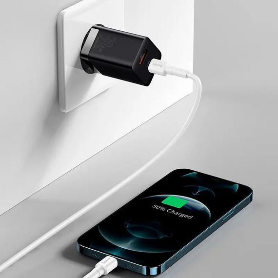 МЗП Baseus Super Si Pro Quick Charger 30W (1USB-A/1C) (CCSUPP-E) Black | Зображення 6