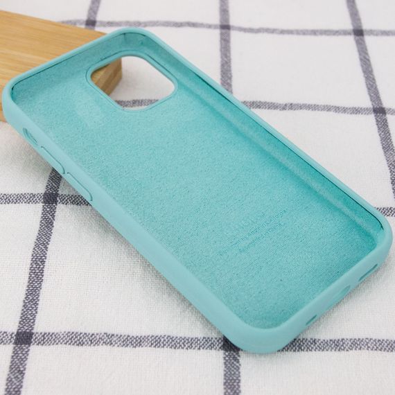 Чехол Silicone Case Full Protective (AA) для Apple iPhone 12 Pro / 12 (6.1") Бирюзовый / Marine Green | Зображення 2
