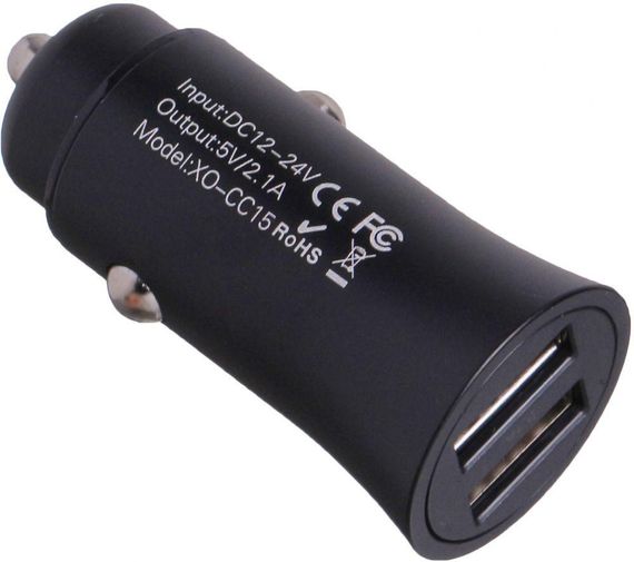 Автомобільний зарядний пристрій XO CC15 2.1A/2 USB/12-24V - Black | Зображення 2
