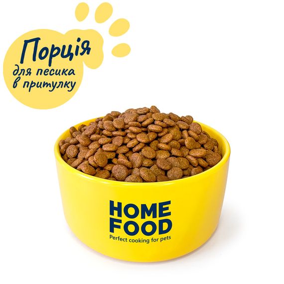 Порція корму для песика в притулку