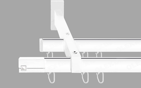 Карниз Скарлайн подвійний у зборі (Білий) 160 див.