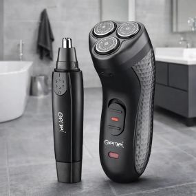Електробритва GM-7113 2 в 1 / Чоловічий триімер для бороди, носа та вух