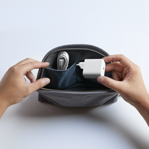 Мережевий зарядний пристрій Anker PowerPort - 20W USB-C + USB-C cable White | Зображення 2