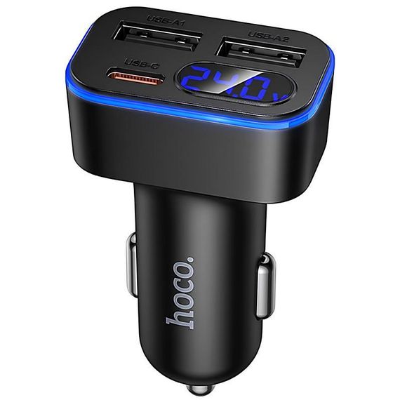 АЗП Hoco Z63A Barry PD42W+QC3.0 (2USB-A/1C) Black