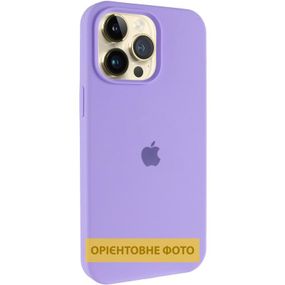 Чохол Silicone Case (AA) Logo with MagSafe для Apple iPhone 16 (6.1") Бежевий / Desert Gold Бузковий / Dasheen