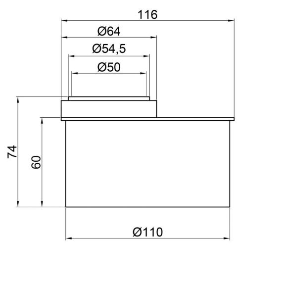 Редукція каналізаційна TA Sewage 110х50 коротка | Зображення 1