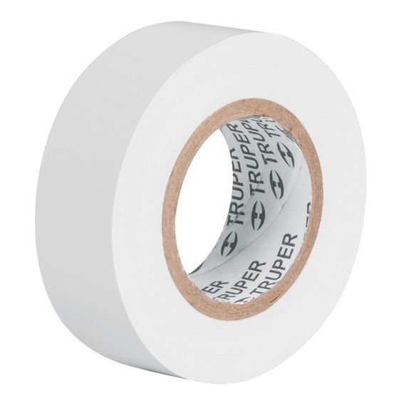 Изолента акриловая белая 19 мм х 18 м  Truper (M-33B)