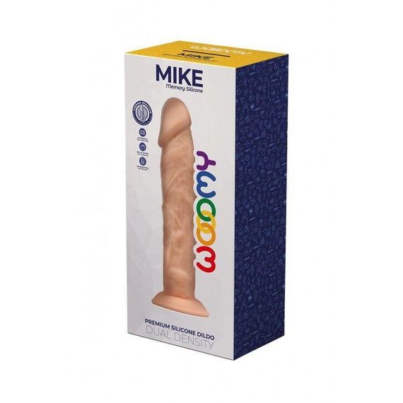 Силиконовый фаллоимитатор Wooomy Mike, термореактивный, с присоской, длина 19,7 см, диаметр 4,2 см Sex Aura | Зображення 2