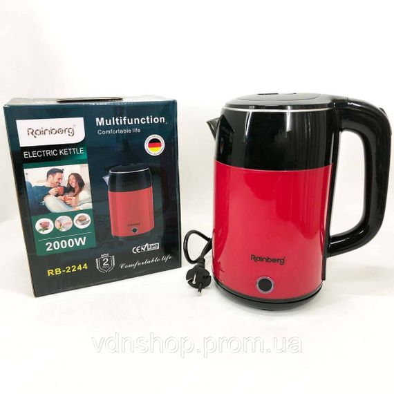 Кращий бюджетний електрочайник Rainberg RB-2244 2000 Вт 2 л, Електрочайник відмінний VB-72 | Зображення 3