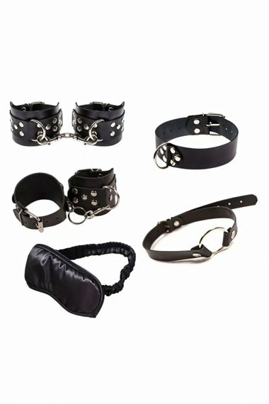 Набір БДСМ sLash Exxtreme Sex BDSM Leather Set Чорний
