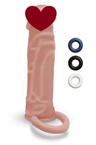 Насадка реалистичная Size-Up удлиняющая пенис, бежевая Sex Aura